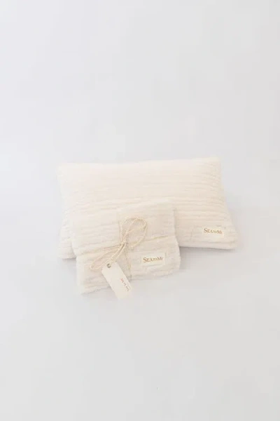 Sea To Me Blankets Malibu Meditation Lumbar Accent Pillow In White