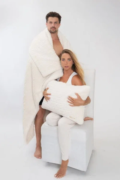 Sea To Me Blankets Malibu Meditation Lumbar Accent Pillow In White