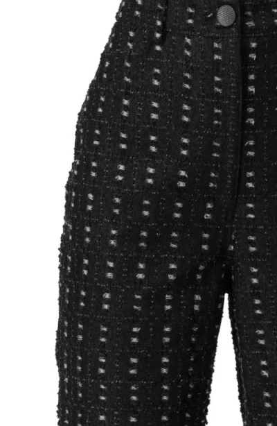 Ivonne Textured Wide-leg Jeans In Black