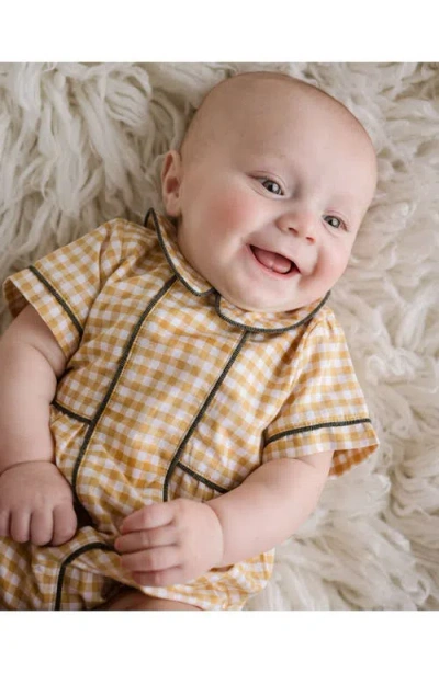 Cuclie Gingham Bubble Romper In Multi