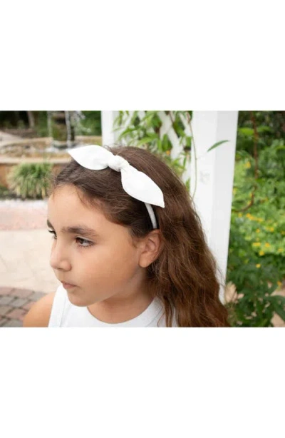 Cuclie Bow Headband In White