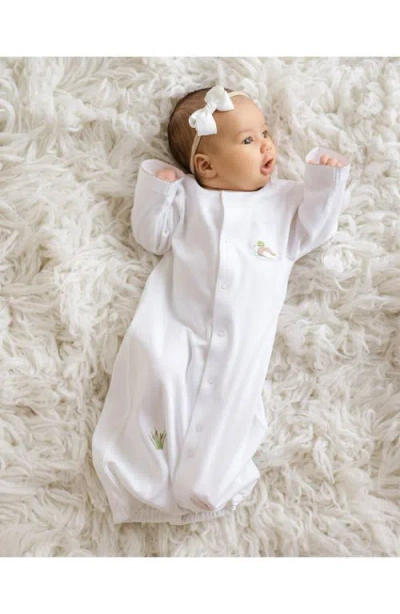 Cuclie Mallard Convertible Gown, White In White