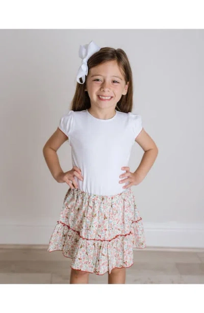 Cuclie Floral Ruffle Skort Set In Multi