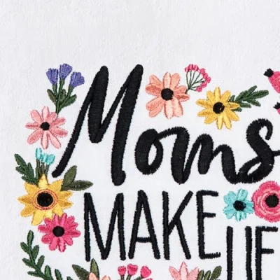 C & F Home C&f Home Beautiful Mom Floral Kitchen And Bathroom Embroidered Hand Towel In Multi