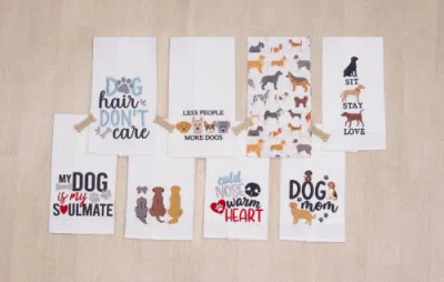 C & F Home C&f Home Dog Mom Kitchen And Bathroom Embroidered Hand Towel In Multi