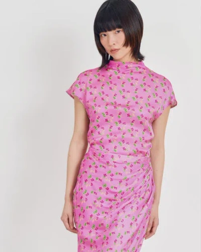 Lost Pattern Nyc "beach Blossom" Skirt In Pink