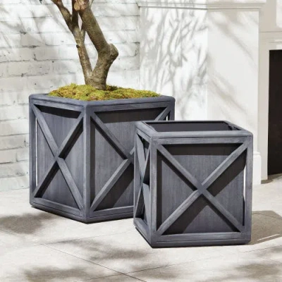 Napa Home & Garden Terrazza Outdoor Planter Large In Gray