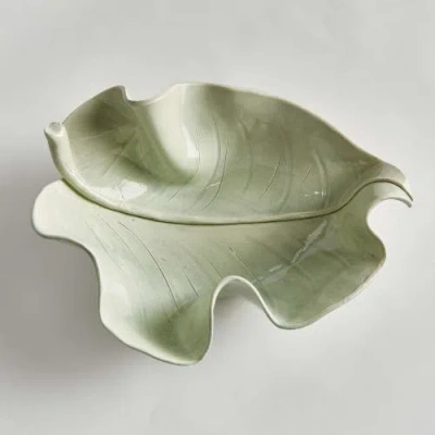 Napa Home & Garden Moricento Leaf Sculpture In Green