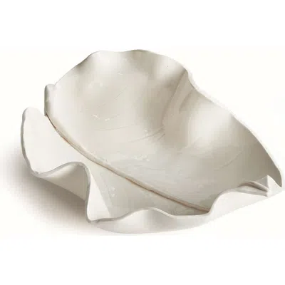 Napa Home & Garden Moricento Leaf Sculpture In White
