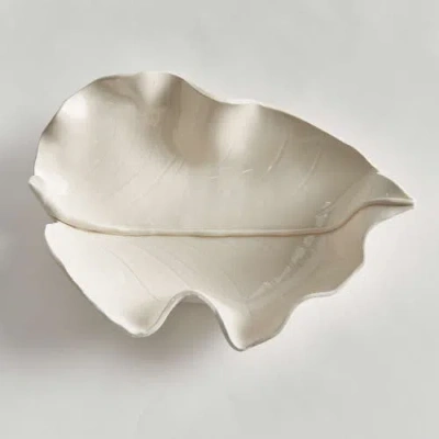 Napa Home & Garden Moricento Leaf Sculpture In White