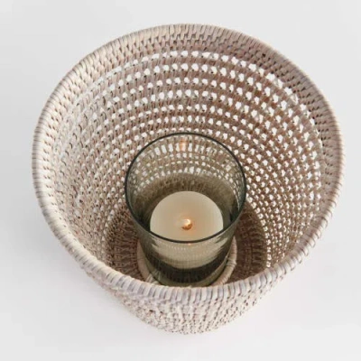 Napa Home & Garden Burma Rattan Hurricane Large In Neutral