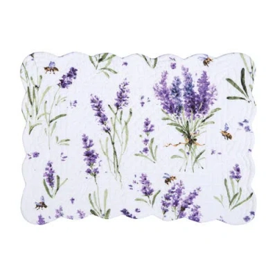 C & F Home C&f Home Lavender Fields Reversible Machine Washable Scallop Quilt Placemats Set Of 6 In Purple
