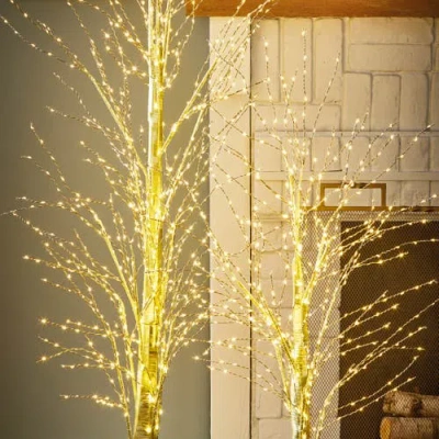 Tag Gold Twinkle Led Pine Tree Artificial Holiday Decor Indoor In Gold