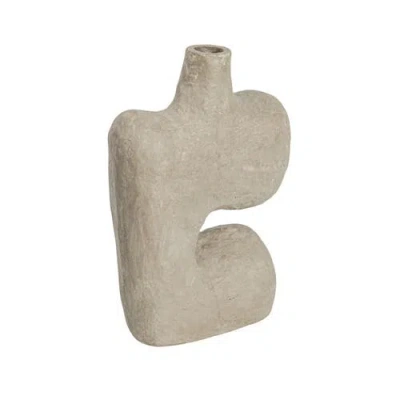 Storied Home Grey Paper Mache Vase In Neutral