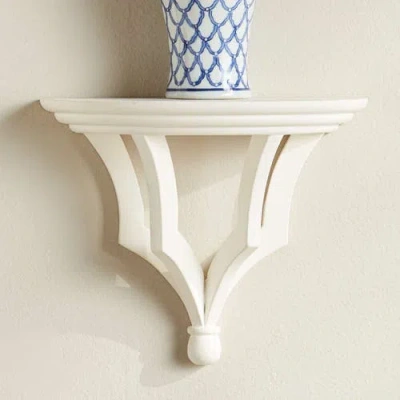 Napa Home & Garden Bennett Antique White Floating Wall Shelf In White
