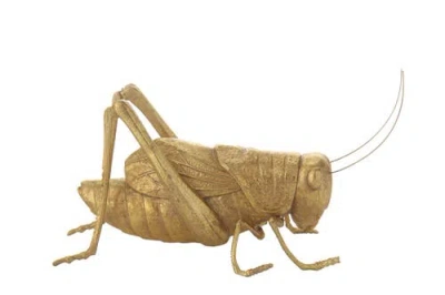 Storied Home Gold Resin Cricket Figurine In Gold