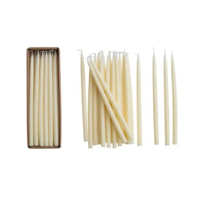 Storied Home 24-piece Unscented Thin Taper Candles In Neutral