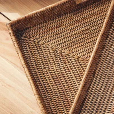 Napa Home & Garden Burma Rattan Ottoman Trays, Set Of 3 In Brown