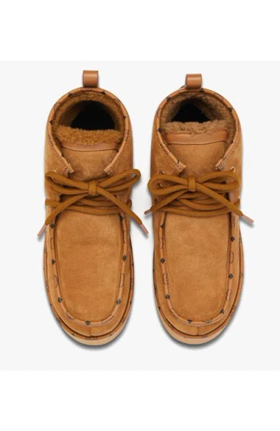 Mcm Platform Boots In Brown