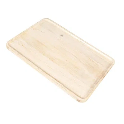 Storied Home Elegant Mango Wood Tray, Whitewashed In Neutral