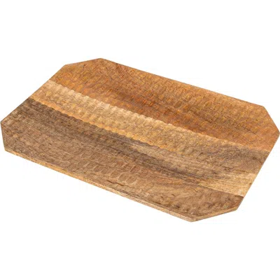 Storied Home Carved Mango Wood Tray, Natural In Brown