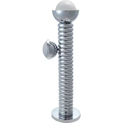 Storied Home Metal Double Floor Lamp With 2 Lights, Chrome Finish In Silver