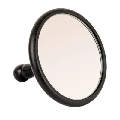 Storied Home Wood Table Mirror With Stand, Black In Black