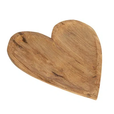 Storied Home Heartfelt Harvest Mango Wood Bowl, Natural In Brown