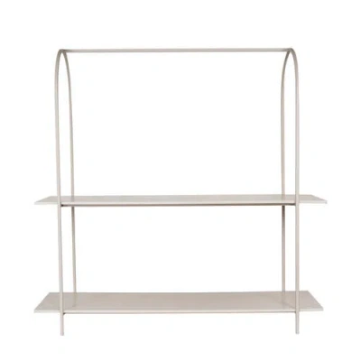 Storied Home Metal Shelf With 2 Shelves And Rod, B Pink In Neutral