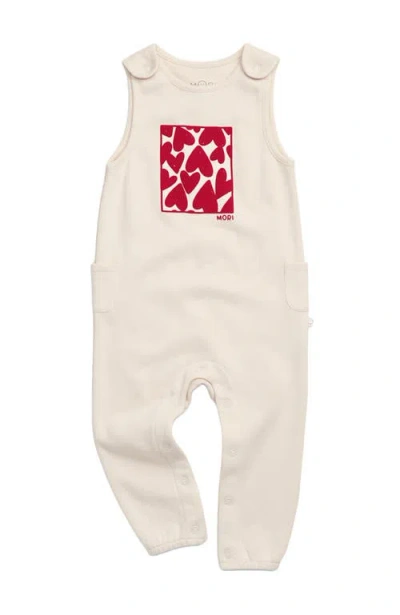 Mori Hearts Dungarees In Neutral