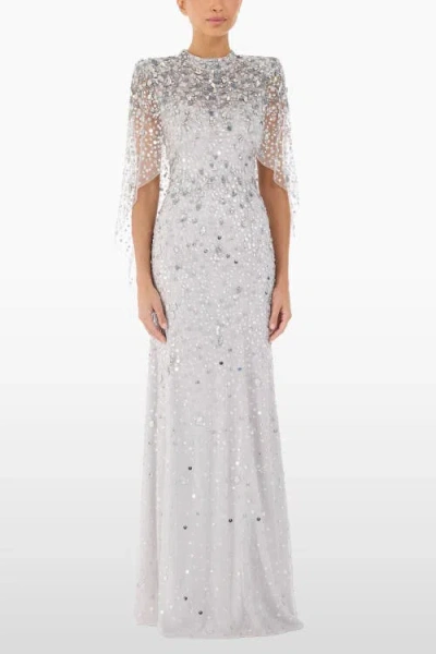 Jenny Packham Gracie Embellished Dress In Gray