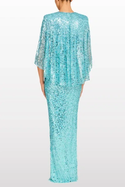 Jenny Packham Sequin Embellished Carrie Dress In Blue