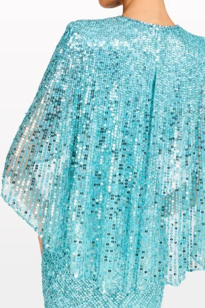 Jenny Packham Sequin Embellished Carrie Dress In Blue