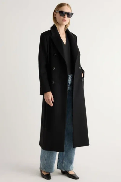 Modern Citizen Ravenna Wool-blend Maxi Coat In Black