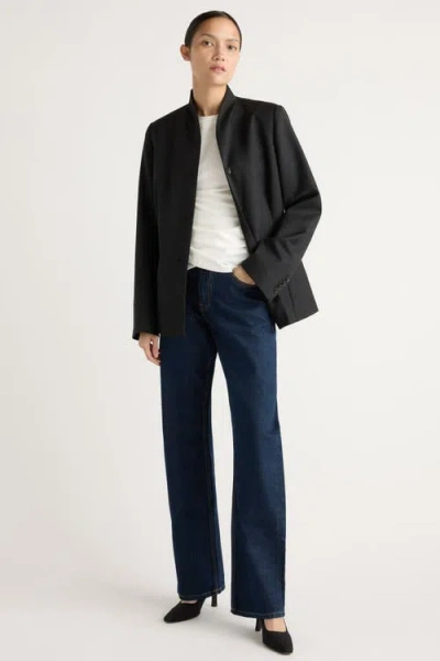 Modern Citizen Myanna Tailored Wool-blend Blazer In Black
