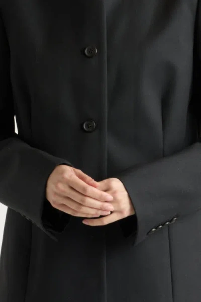 Modern Citizen Myanna Tailored Wool-blend Blazer In Black