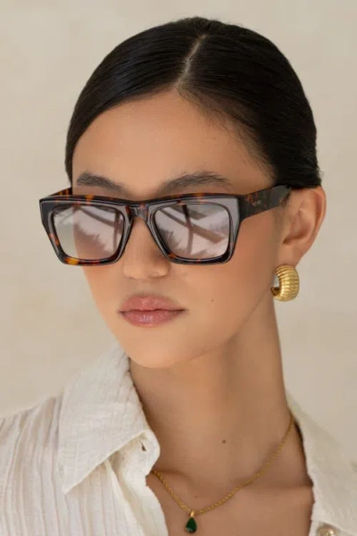 Freyrs Eyewear Nico Square Sunglasses In Brown