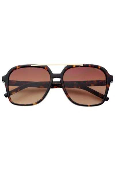 Freyrs Eyewear Spencer Aviator Sunglasses In Brown