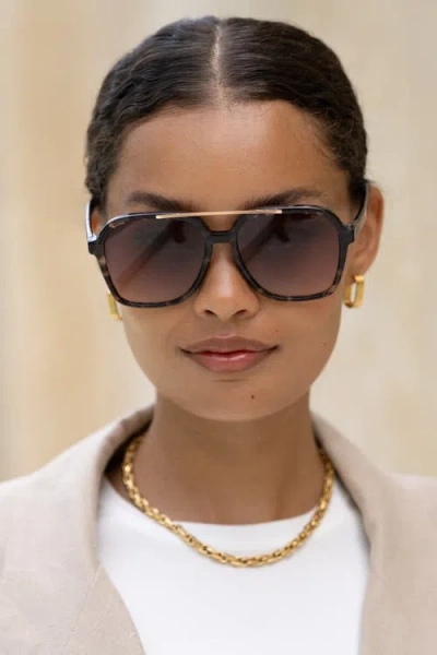 Freyrs Eyewear Spencer Aviator Sunglasses In Brown