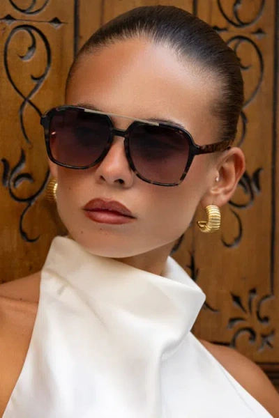 Freyrs Eyewear Spencer Aviator Sunglasses In Brown