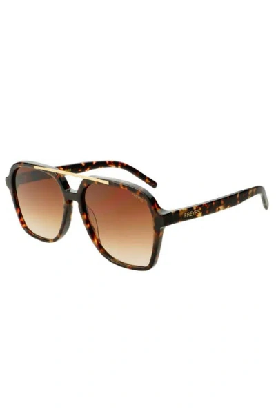 Freyrs Eyewear Spencer Aviator Sunglasses In Brown