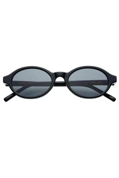 Freyrs Eyewear Zoe Oval Sunglasses In Black