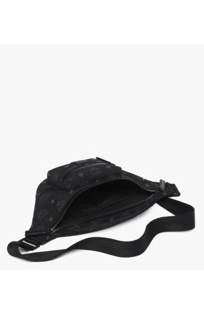 Mcm Fursten Monogram-pattern Belt Bag In Black