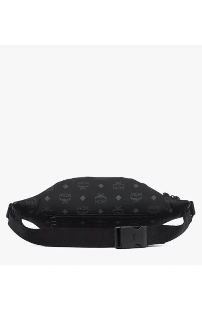 Mcm Fursten Monogram-pattern Belt Bag In Black