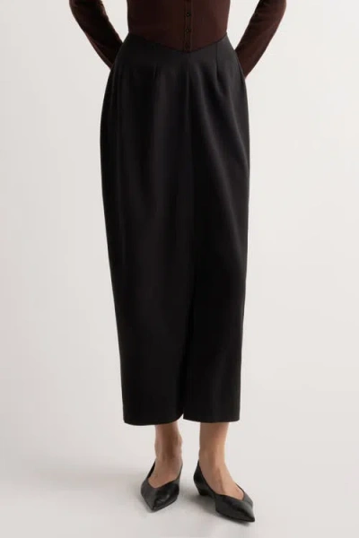 Modern Citizen Coye V-waist Pencil Skirt In Black