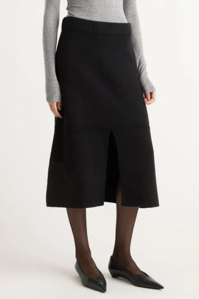 Modern Citizen Lora Organic Cotton-wool Skirt In Black