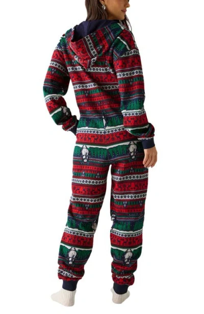 Fabletics Cozy Fleece Hooded Jumpsuit In Multi