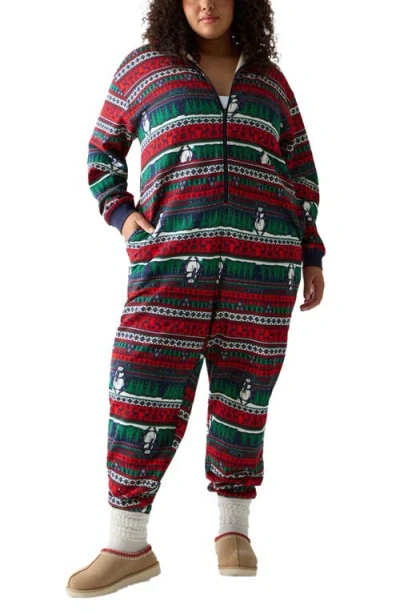 Fabletics Cozy Fleece Hooded Jumpsuit In Multi