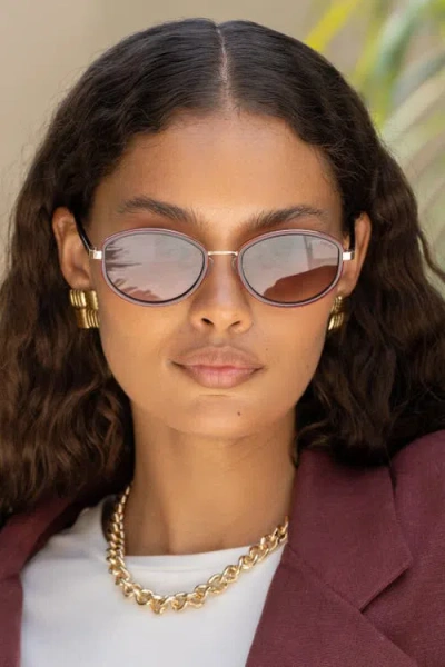 Freyrs Eyewear Jordan Oval Sunglasses In Brown