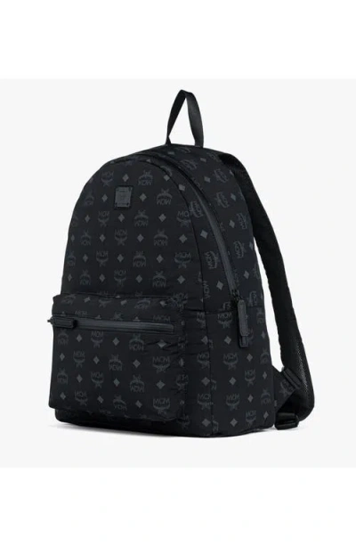 Mcm Stark Packable Backpack In Monogram Nylon In Black